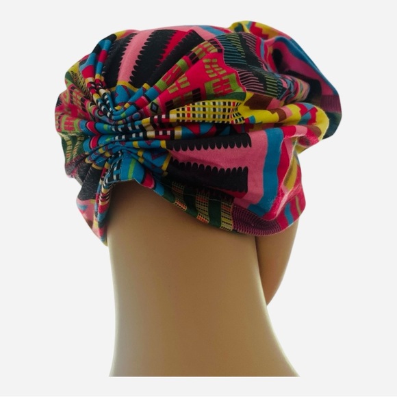 Colorful patterned African pre-tied turban headwrap One Size multicolored - Picture 4 of 10
